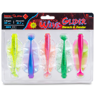 Iron Claw nástraha Wave Glider Mix Kit 1 Barsch & Zander 10cm 8,7g 5ks